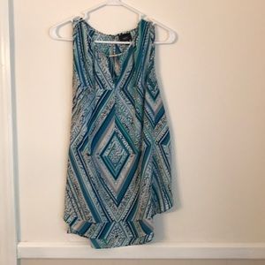 Mossimo blue tank top blouse size XL